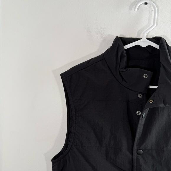 Standard Issue Black Nylon Snap Front Puffer Vest Men Small - Picture 5 of 9